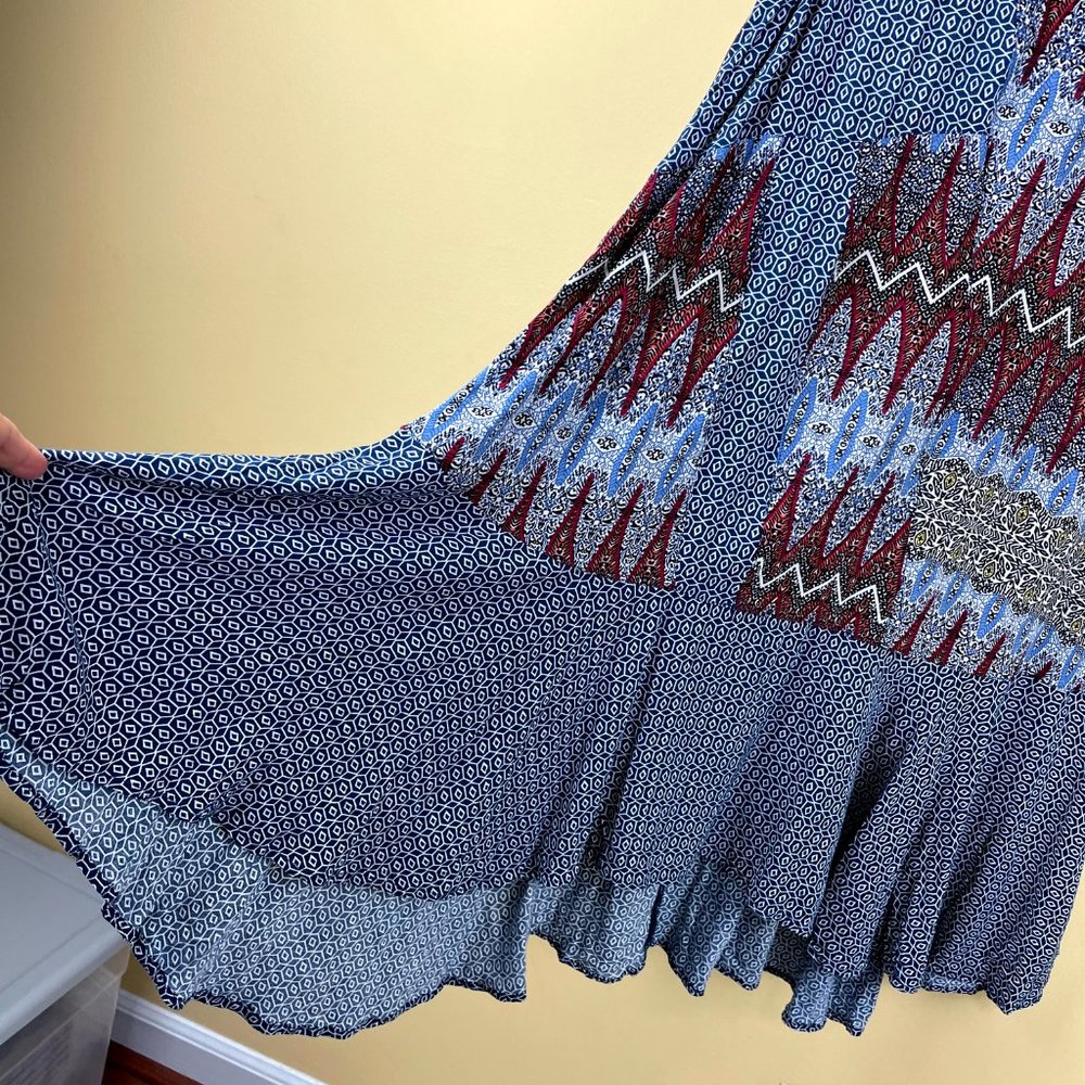 Umgee Boho Mixed Print Patchwork Swing Mini Dress - image 5